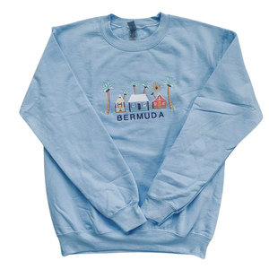 Embroidered Houses Crewneck Sweatshirt